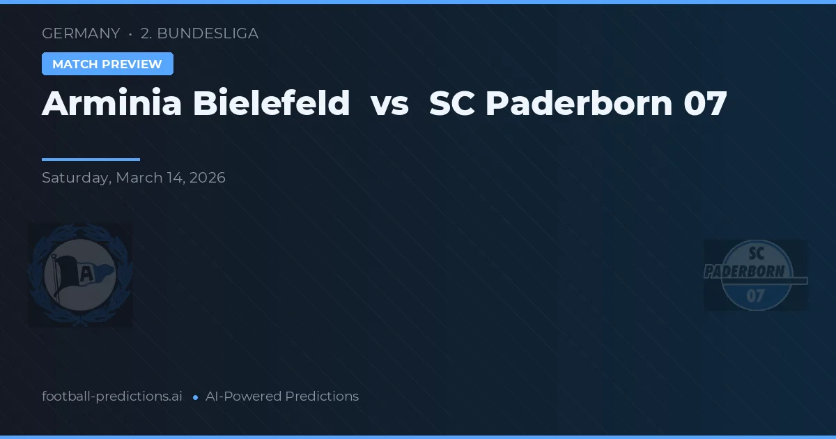 Arminia Bielefeld vs SC Paderborn 07 — voorspelling en vooruitblik wedstrijd