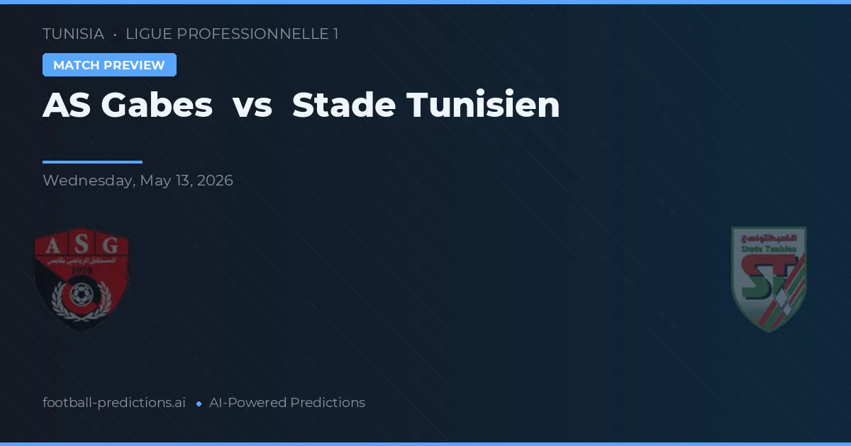 AS Gabes vs Stade Tunisien — voorspelling en vooruitblik wedstrijd