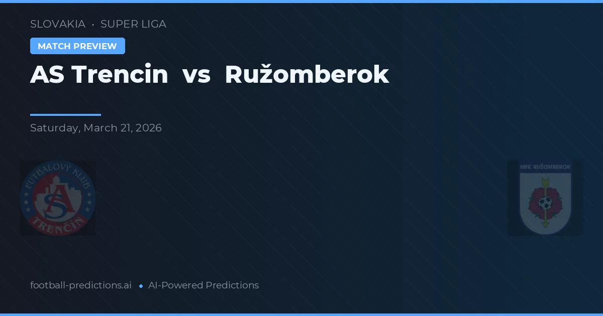 AS Trenčín vs Ružomberok — voorspelling en vooruitblik wedstrijd