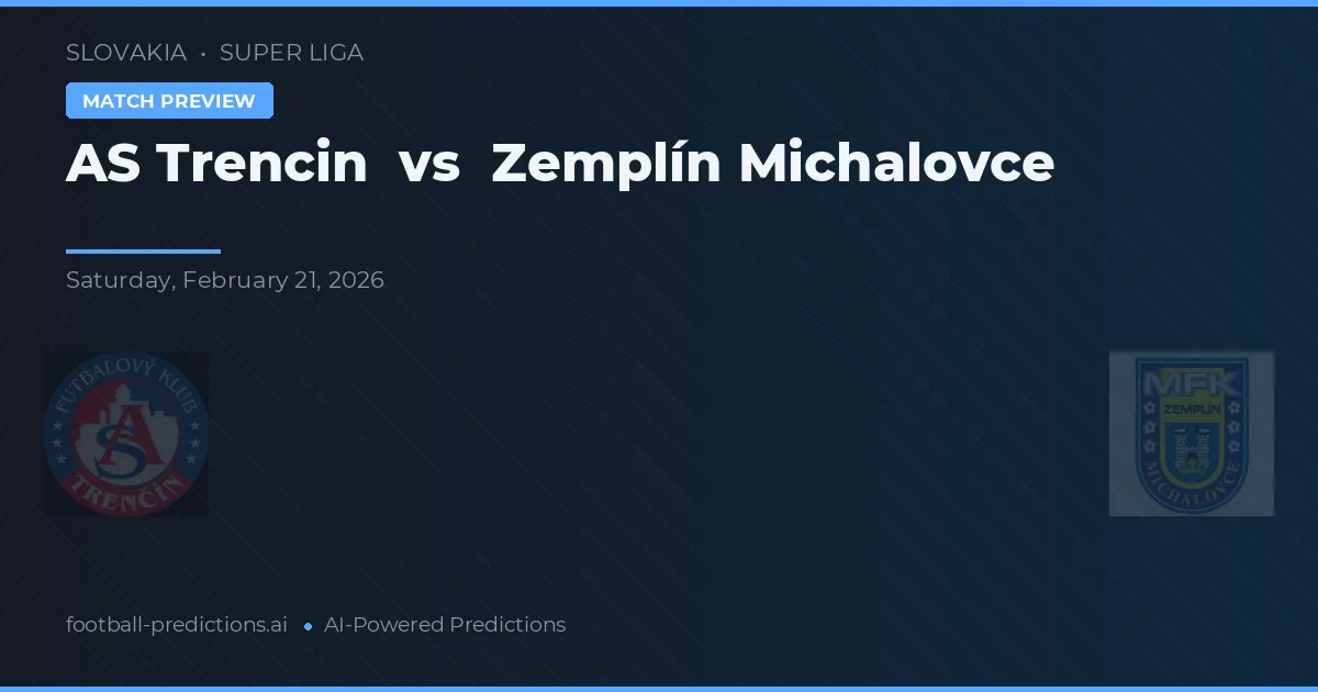 AS Trenčín vs Zemplín Michalovce — voorspelling en vooruitblik wedstrijd