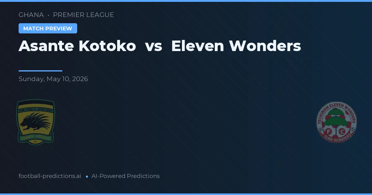 Asante Kotoko vs Eleven Wonders — voorspelling en vooruitblik wedstrijd
