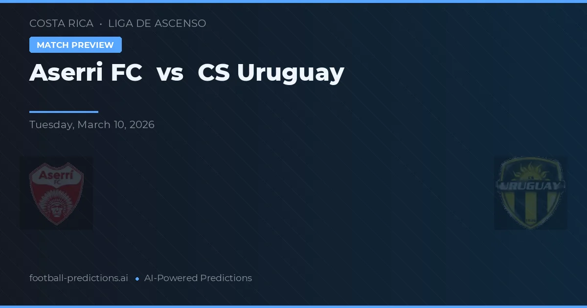 Aserrí FC vs CS Uruguay — voorspelling en vooruitblik wedstrijd