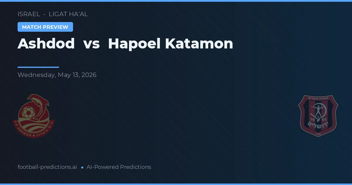 Ashdod vs Hapoel Katamon — voorspelling en vooruitblik wedstrijd