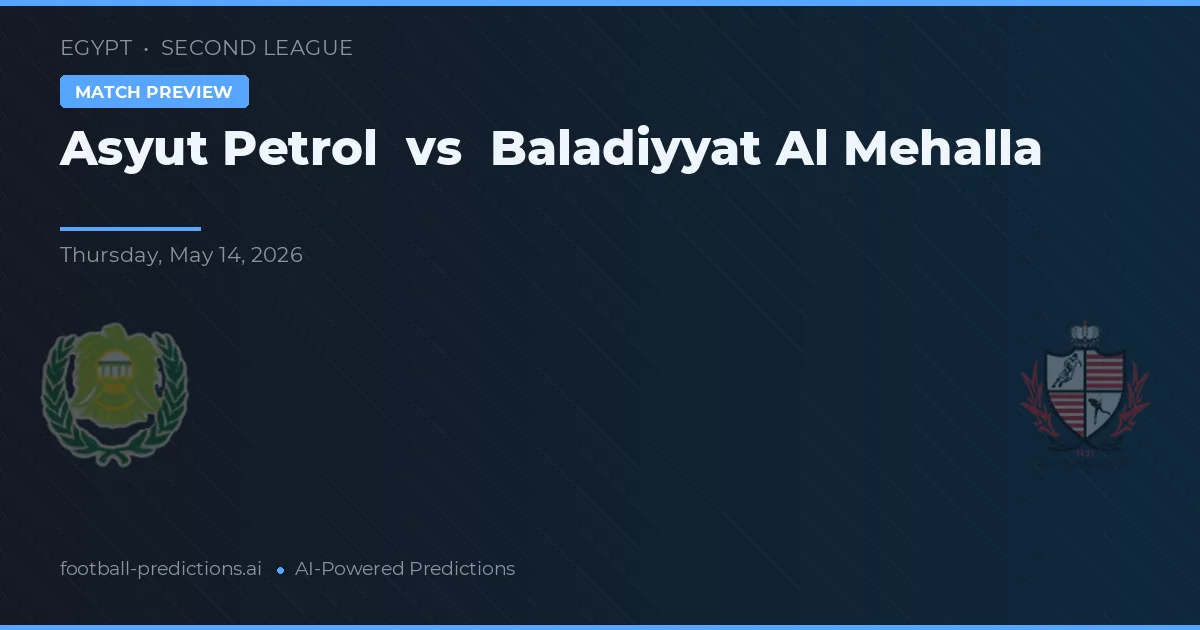 Asyut Petrol vs Baladiyyat Al Mehalla — voorspelling en vooruitblik wedstrijd