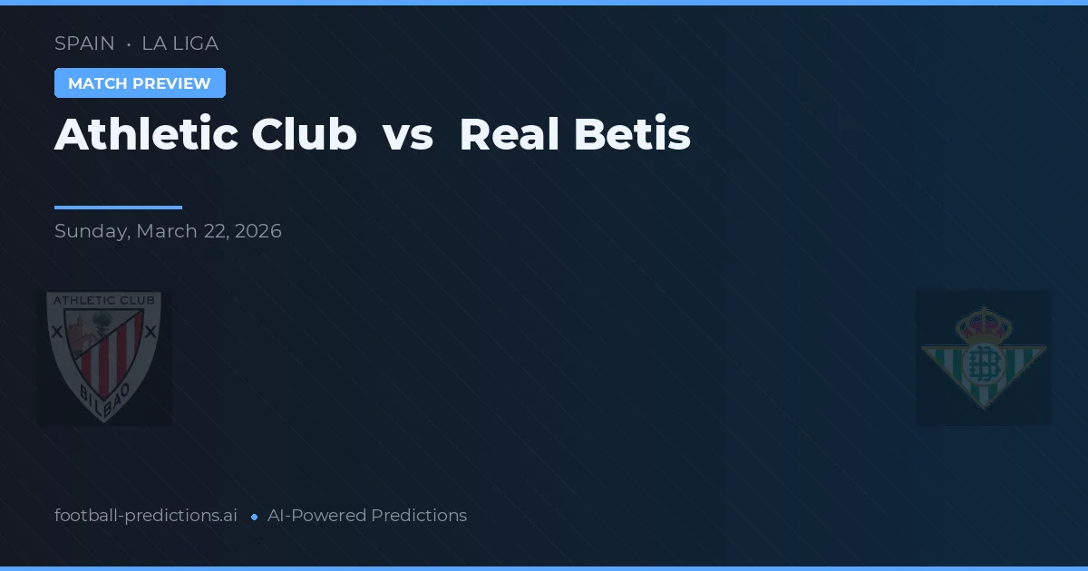 Athletic Bilbao vs Real Betis — voorspelling en vooruitblik wedstrijd