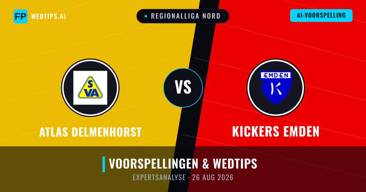 Atlas Delmenhorst vs Kickers Emden — voorspelling en vooruitblik wedstrijd