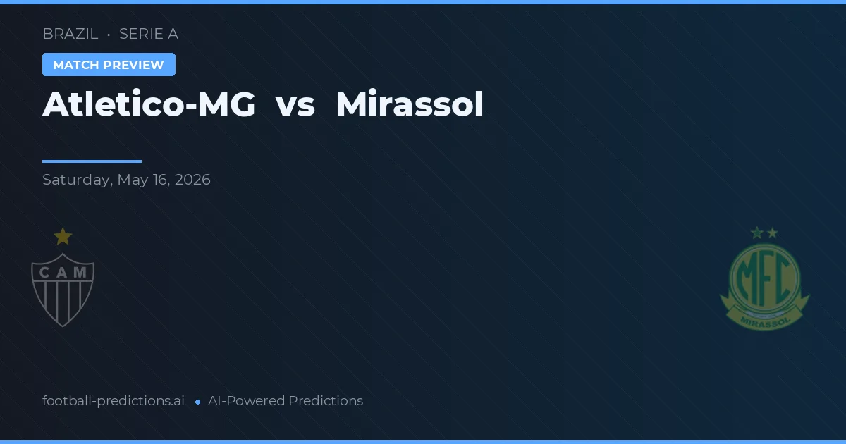Atlético-MG vs Mirassol — voorspelling en vooruitblik wedstrijd