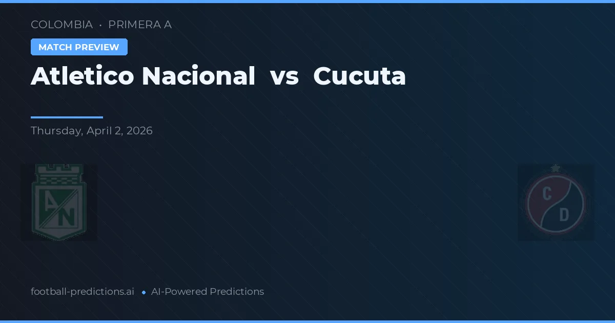 Atlético Nacional vs Cúcuta — voorspelling en vooruitblik wedstrijd