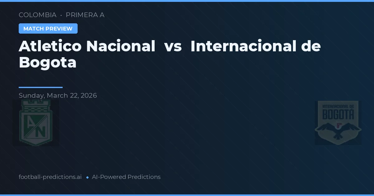 Atlético Nacional vs Independiente de Bogotá — voorspelling en vooruitblik wedstrijd