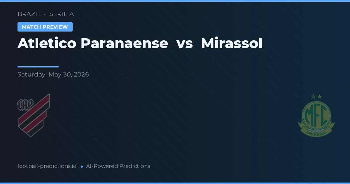 Atlético Paranaense vs Mirassol — voorspelling en vooruitblik wedstrijd