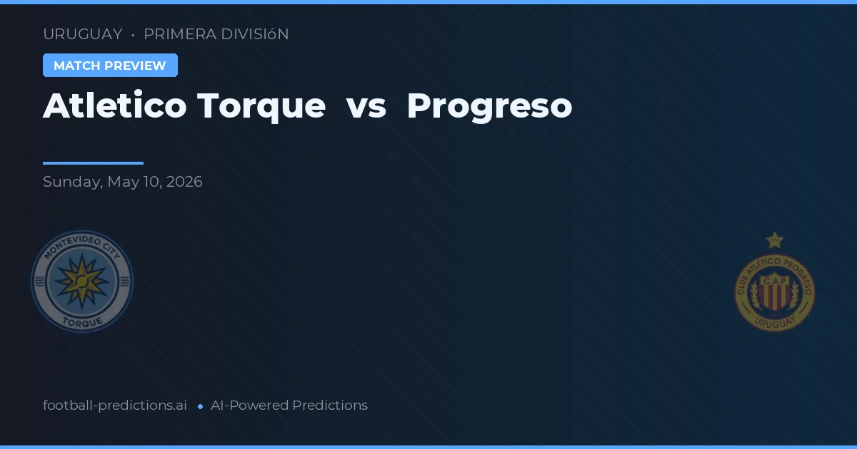 Club Atlético Torque vs Progreso — voorspelling en vooruitblik wedstrijd