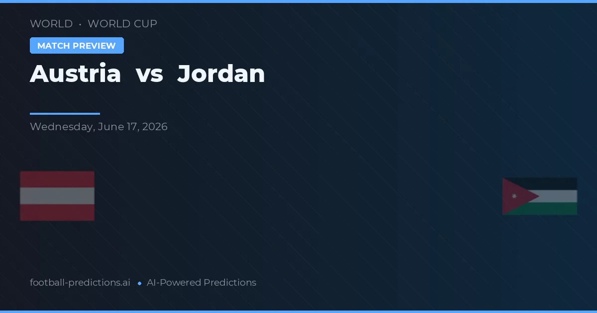 Oostenrijk vs Jordanië — voorspelling en vooruitblik wedstrijd