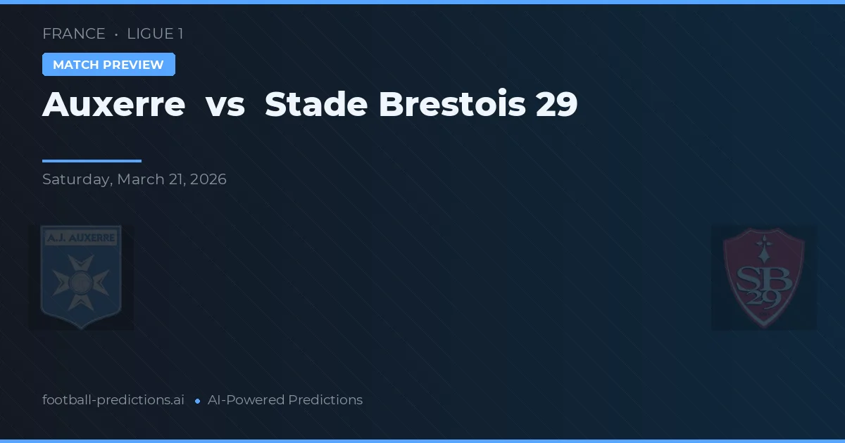 Auxerre vs Stade Brestois 29 — voorspelling en vooruitblik wedstrijd