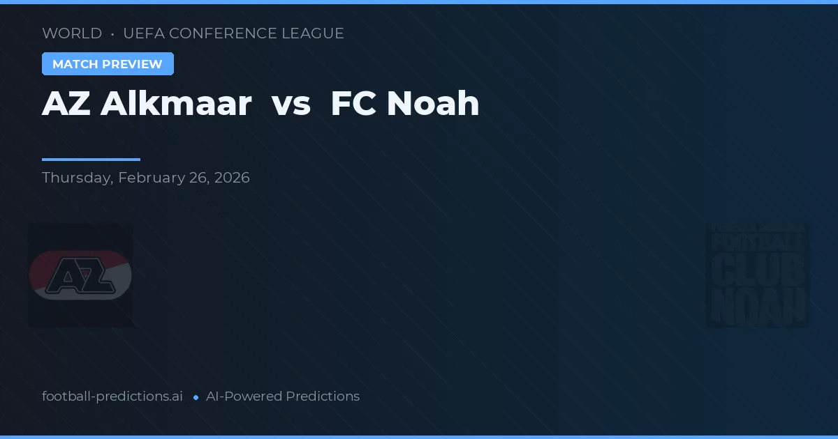 AZ Alkmaar vs FC Noah — voorspelling en vooruitblik wedstrijd