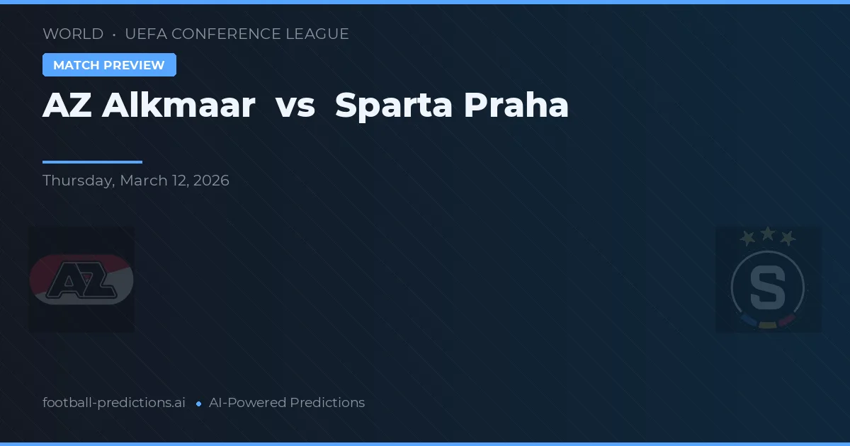 AZ Alkmaar vs Sparta Praag — voorspelling en vooruitblik wedstrijd