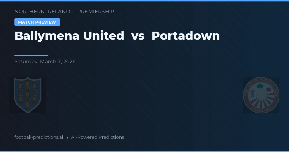 Ballymena United vs Portadown — voorspelling en vooruitblik wedstrijd