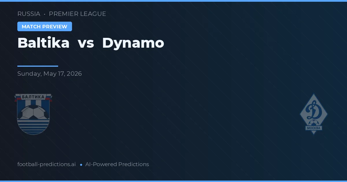 Baltika vs Dynamo Moskou — voorspelling en vooruitblik wedstrijd