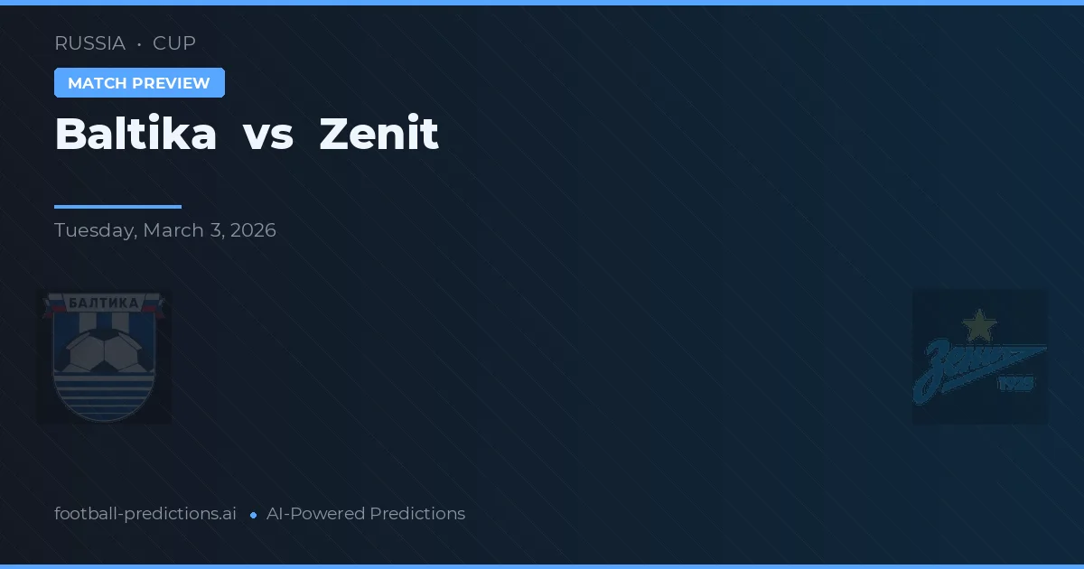Baltika vs Zenit — voorspelling en vooruitblik wedstrijd