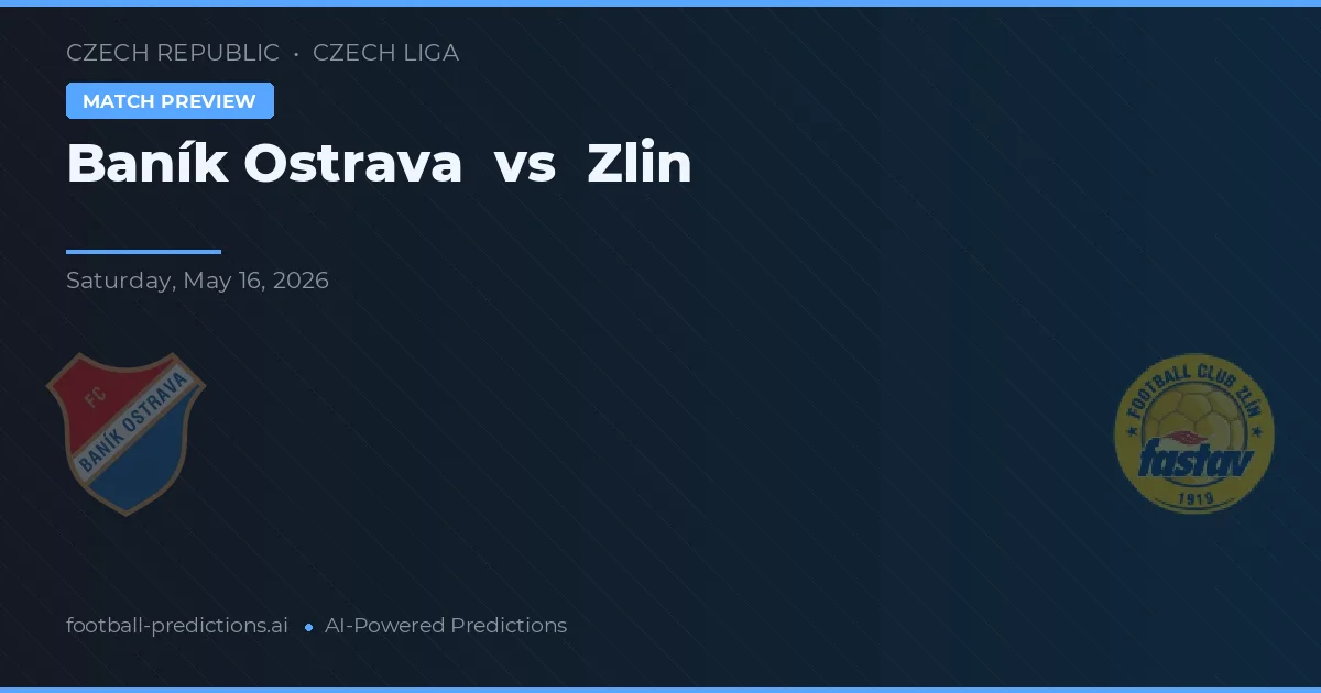 Baník Ostrava vs Zlin — voorspelling en vooruitblik wedstrijd
