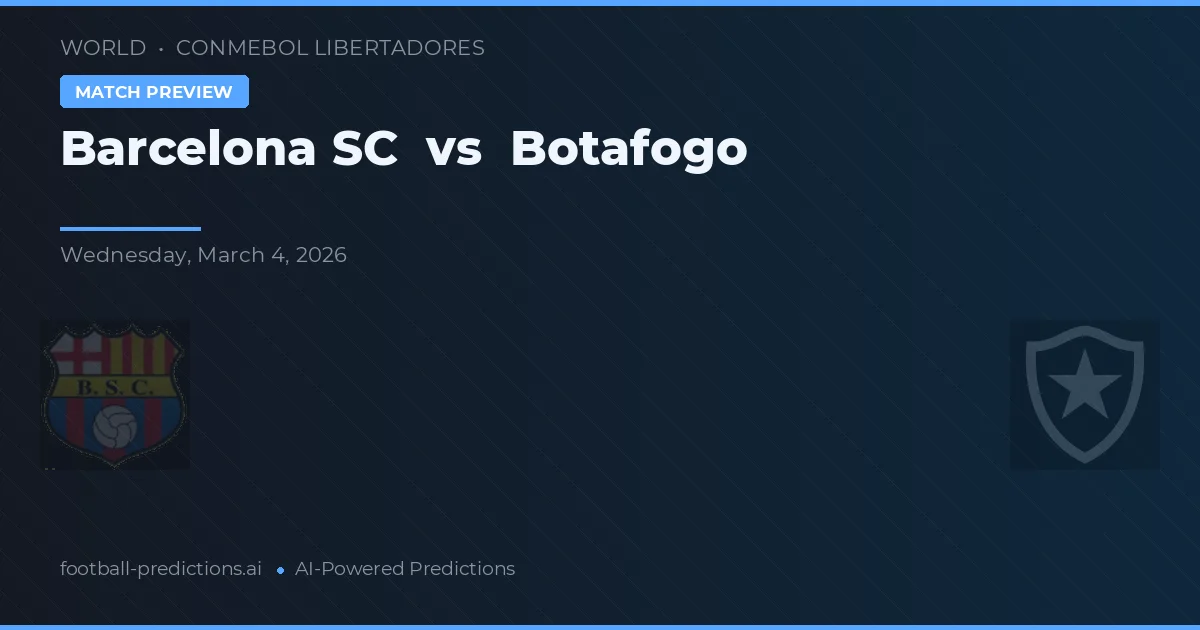 Barcelona SC vs Botafogo — voorspelling en vooruitblik wedstrijd