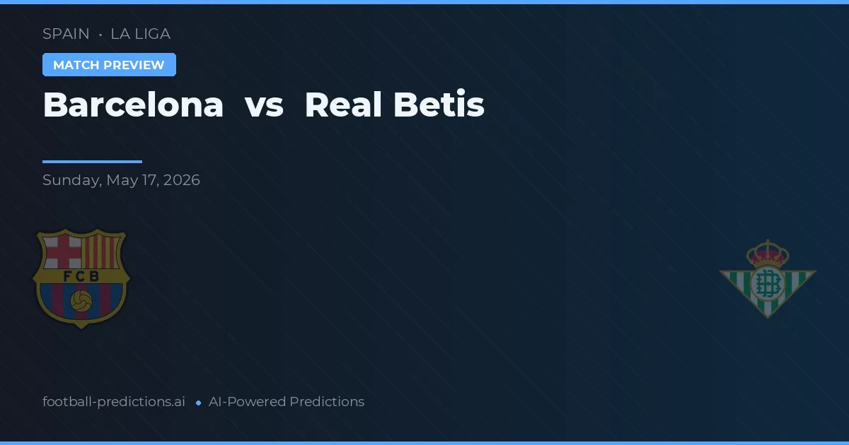 Barcelona vs Real Betis — voorspelling en vooruitblik wedstrijd