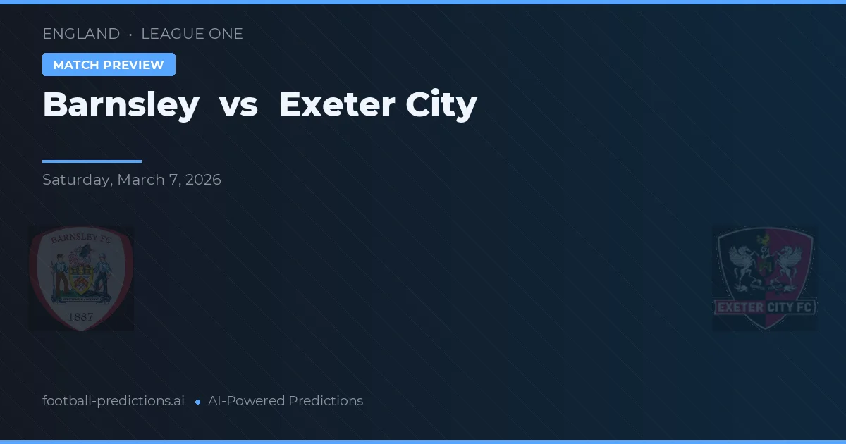 Barnsley vs Exeter City — voorspelling en vooruitblik wedstrijd