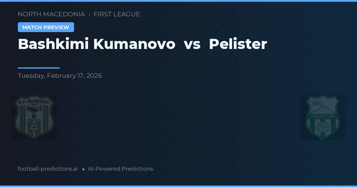 Bashkimi Kumanovo vs Pelister — voorspelling en vooruitblik wedstrijd
