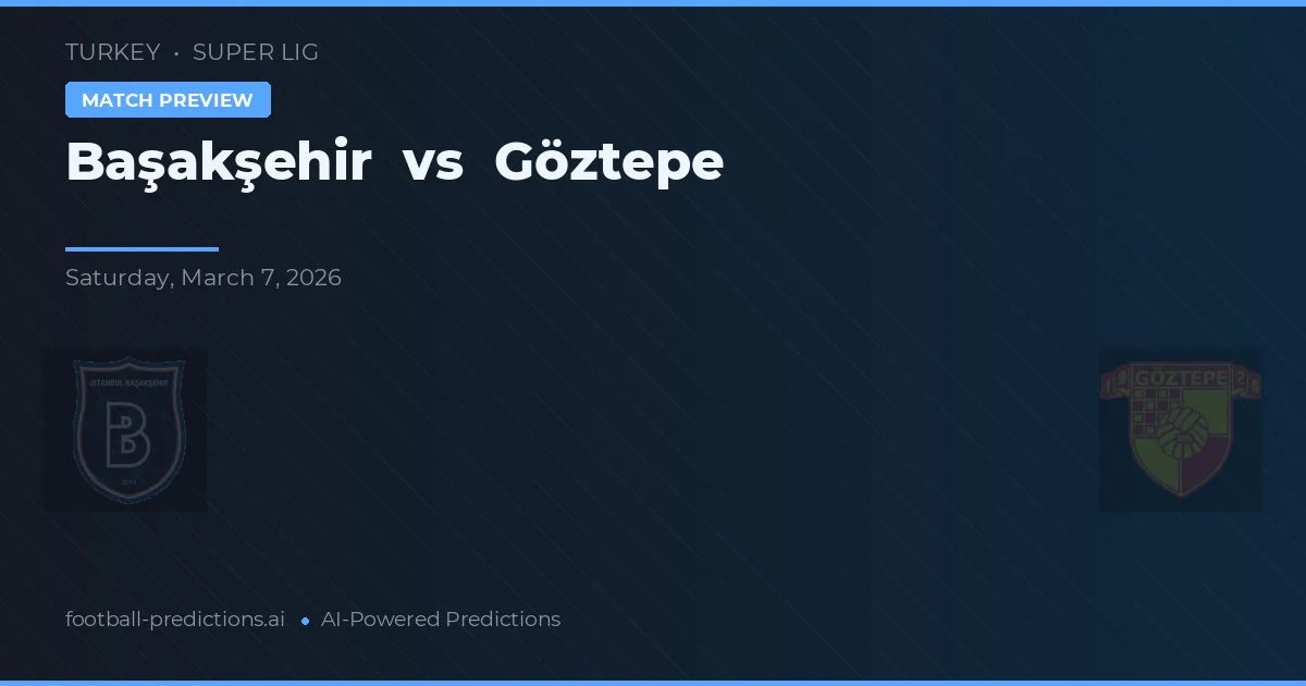 Başakşehir vs Göztepe — voorspelling en vooruitblik wedstrijd