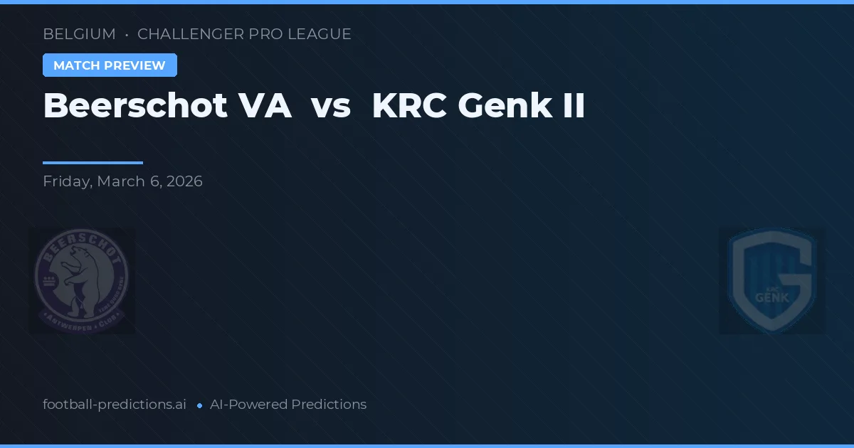 Beerschot vs KRC Genk II — voorspelling en vooruitblik wedstrijd