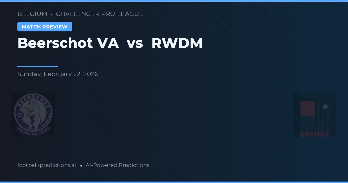 Beerschot vs RWDM — voorspelling en vooruitblik wedstrijd