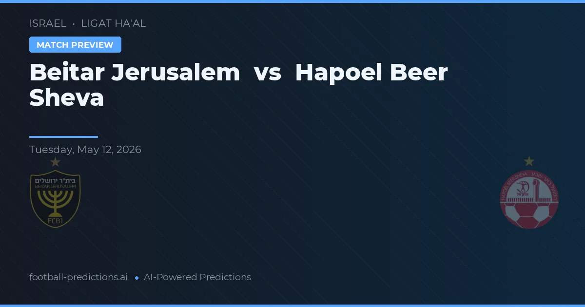 Beitar Jeruzalem vs Hapoel Beer Sheva — voorspelling en vooruitblik wedstrijd