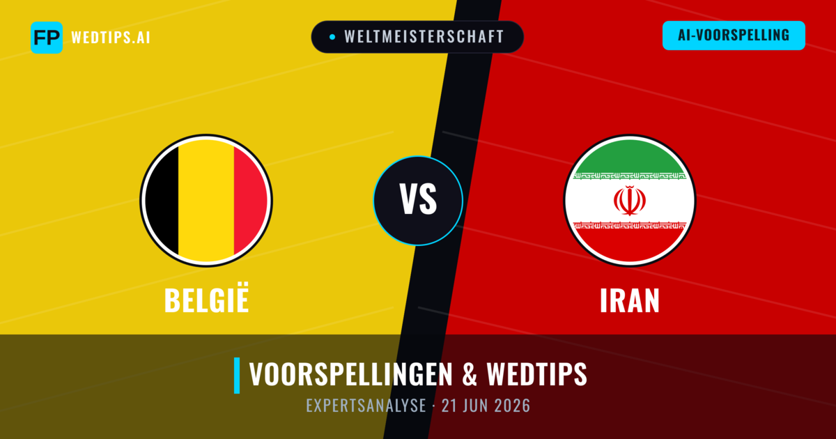 België vs Iran — voorspelling en vooruitblik wedstrijd
