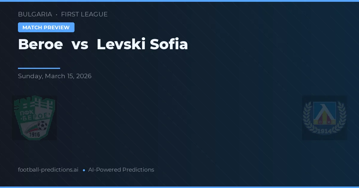 Beroe vs Levski Sofia — voorspelling en vooruitblik wedstrijd