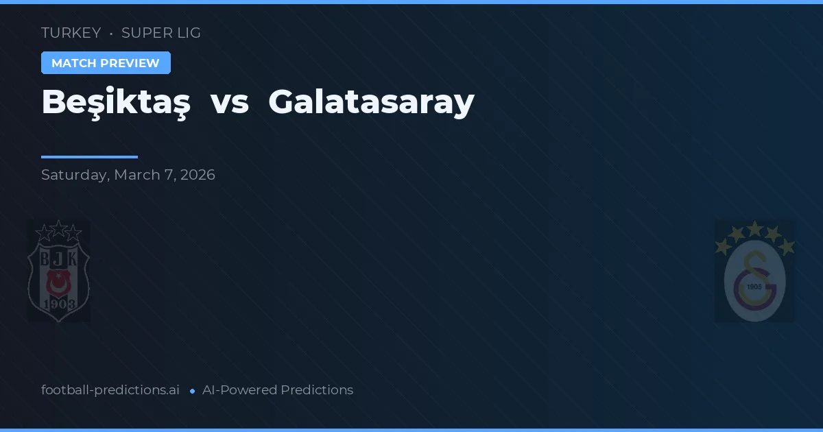Beşiktaş vs Galatasaray — voorspelling en vooruitblik wedstrijd