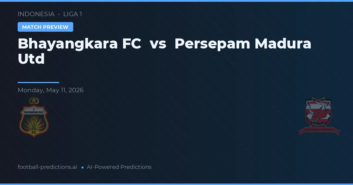 Bhayangkara FC vs Persepam Madura United — voorspelling en vooruitblik wedstrijd
