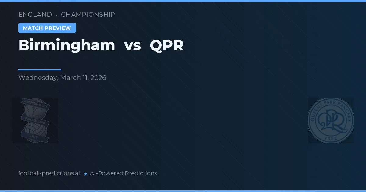 Birmingham vs QPR — voorspelling en vooruitblik wedstrijd