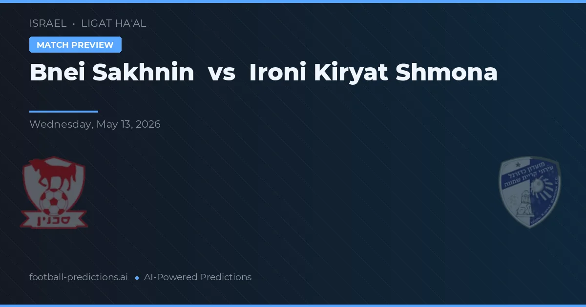 Bnei Sakhnin vs Ironi Kiryat Shmona — voorspelling en vooruitblik wedstrijd