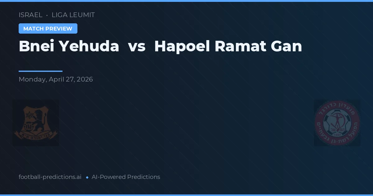 Bnei Yehuda vs Hapoel Ramat Gan — voorspelling en vooruitblik wedstrijd