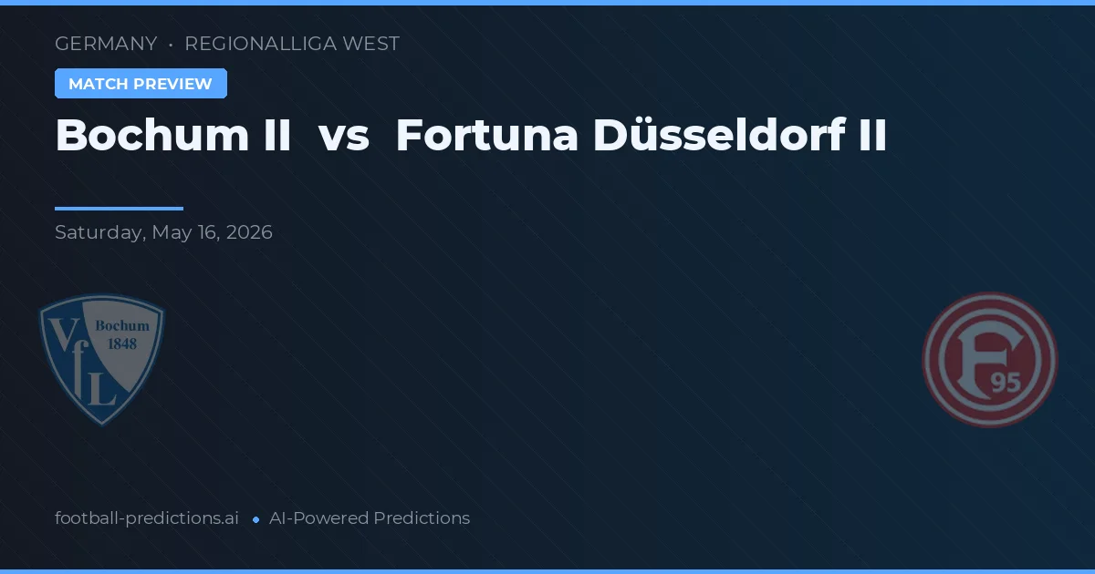 VfL Bochum II vs Fortuna Düsseldorf II — voorspelling en vooruitblik wedstrijd