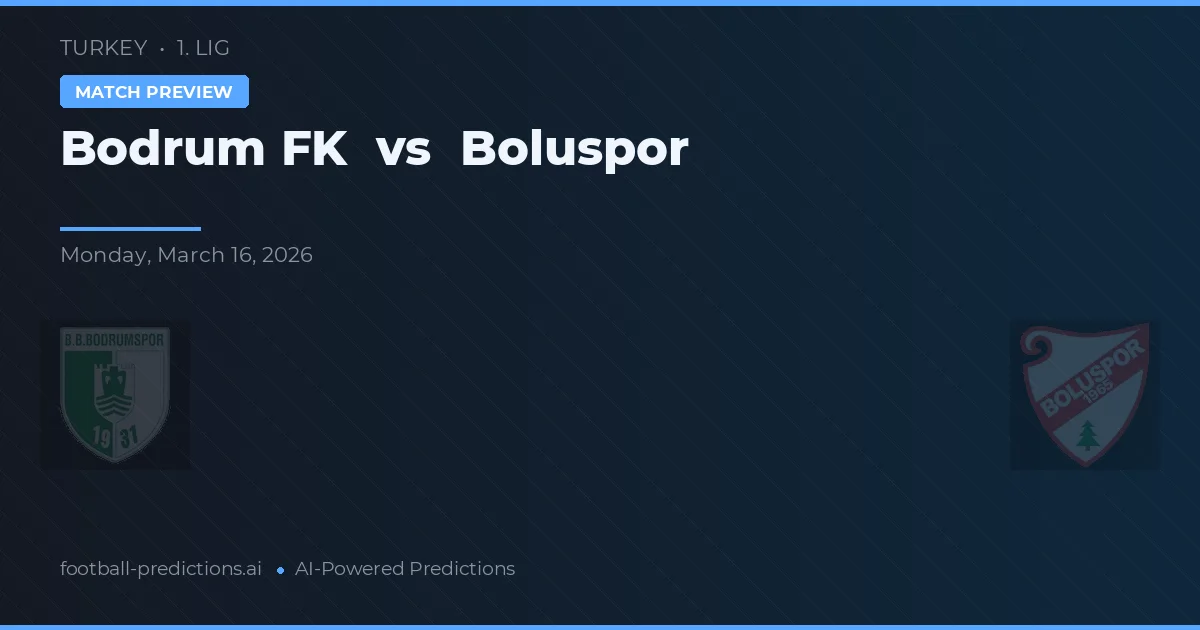 Bodrumspor vs Boluspor — voorspelling en vooruitblik wedstrijd