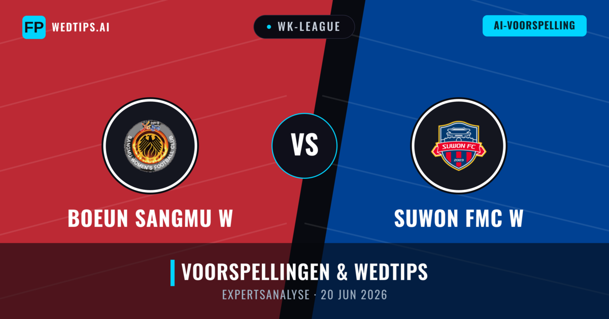Boeun Sangmu W vs Suwon FMC W — voorspelling en vooruitblik wedstrijd