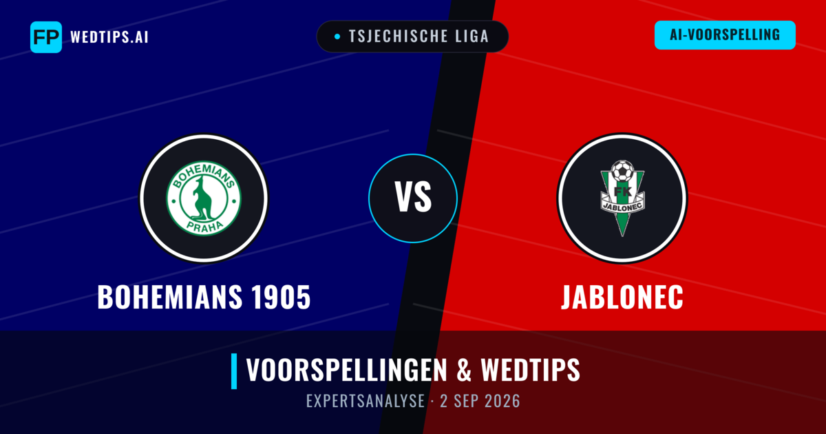 Bohemians 1905 vs Jablonec — voorspelling en vooruitblik wedstrijd