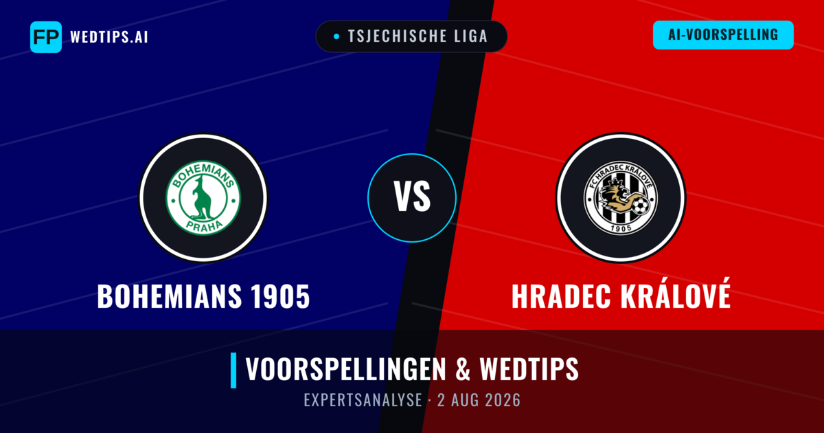 Bohemians 1905 vs Hradec Králové — voorspelling en vooruitblik wedstrijd