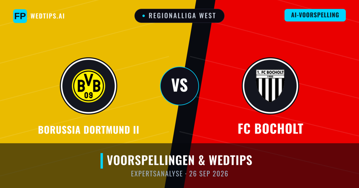 Borussia Dortmund II vs FC Bocholt — voorspelling en vooruitblik wedstrijd