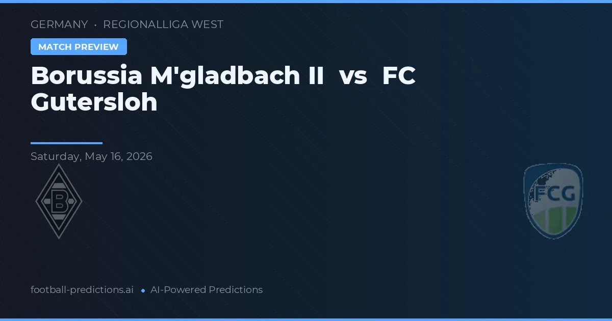 Borussia M'gladbach II vs FC Gütersloh — voorspelling en vooruitblik wedstrijd