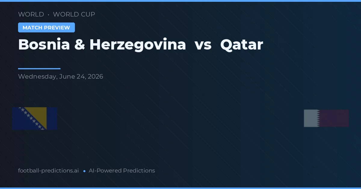 Bosnië en Herzegovina vs Qatar — voorspelling en vooruitblik wedstrijd