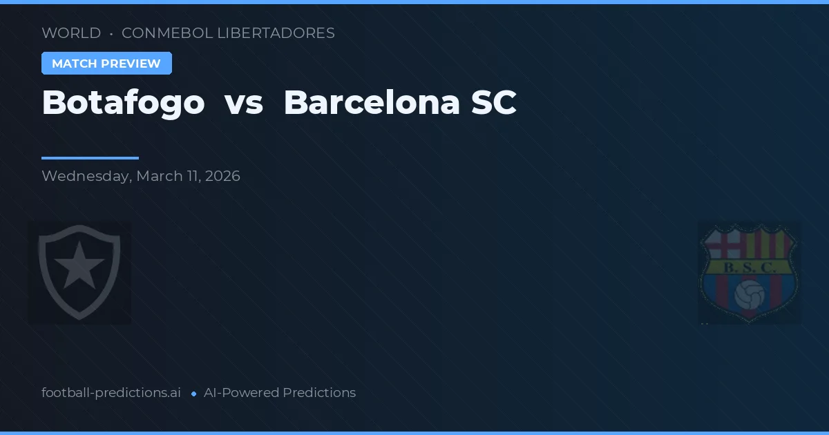 Botafogo vs Barcelona SC — voorspelling en vooruitblik wedstrijd