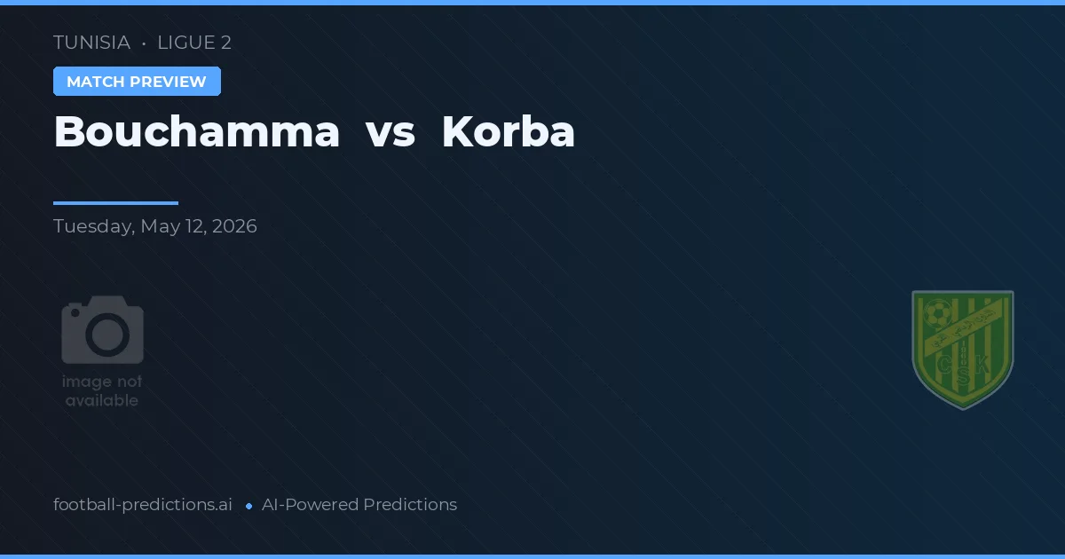 Bouchamma vs Korba — voorspelling en vooruitblik wedstrijd