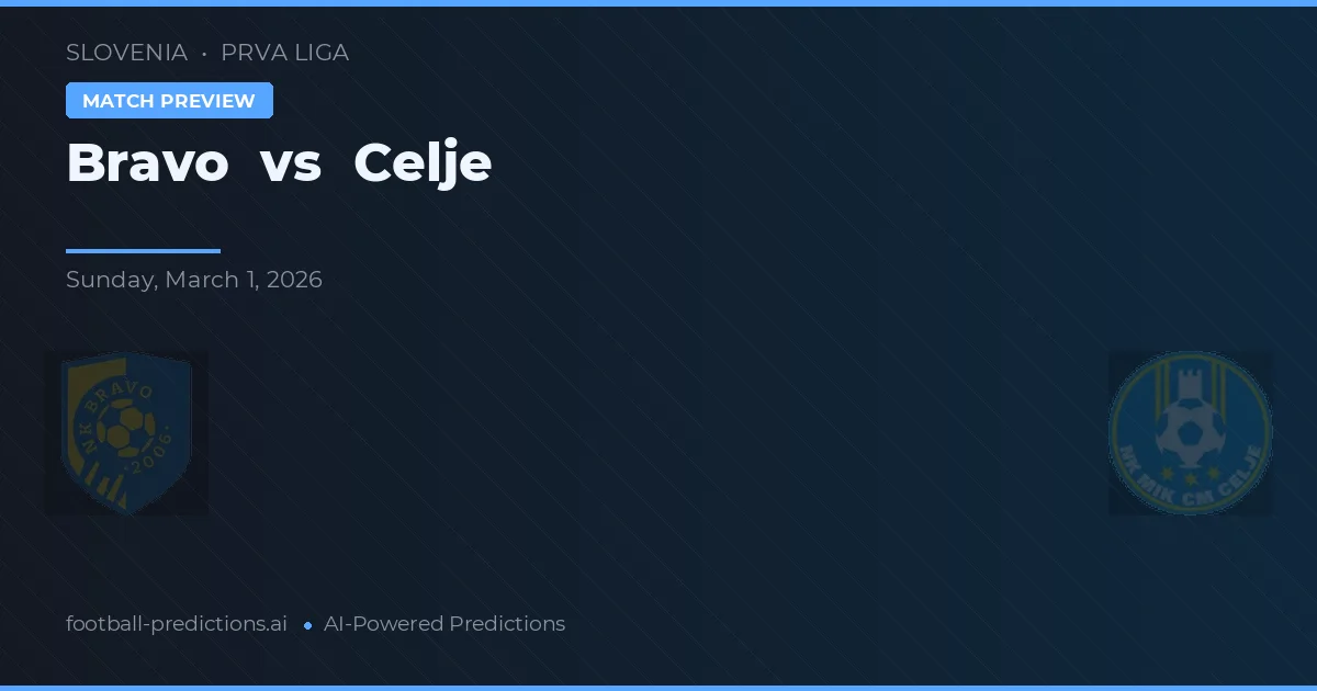 Bravo vs Celje — voorspelling en vooruitblik wedstrijd