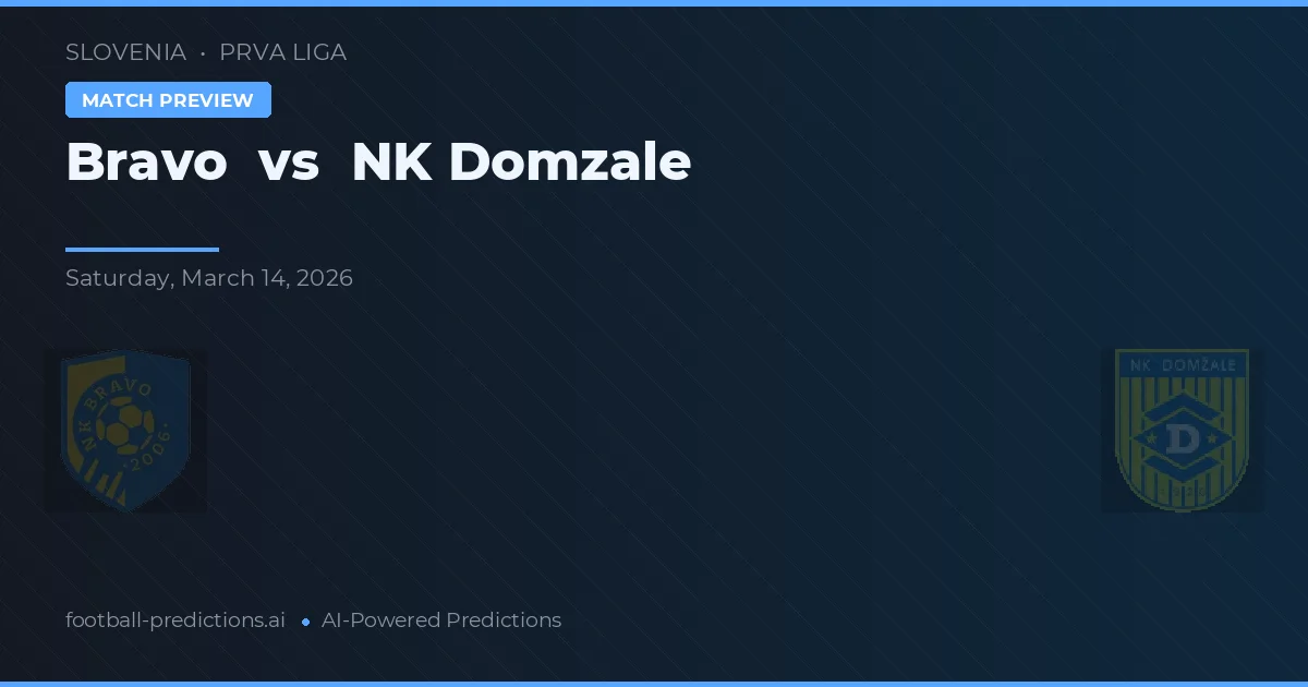 Bravo vs NK Domzale — voorspelling en vooruitblik wedstrijd